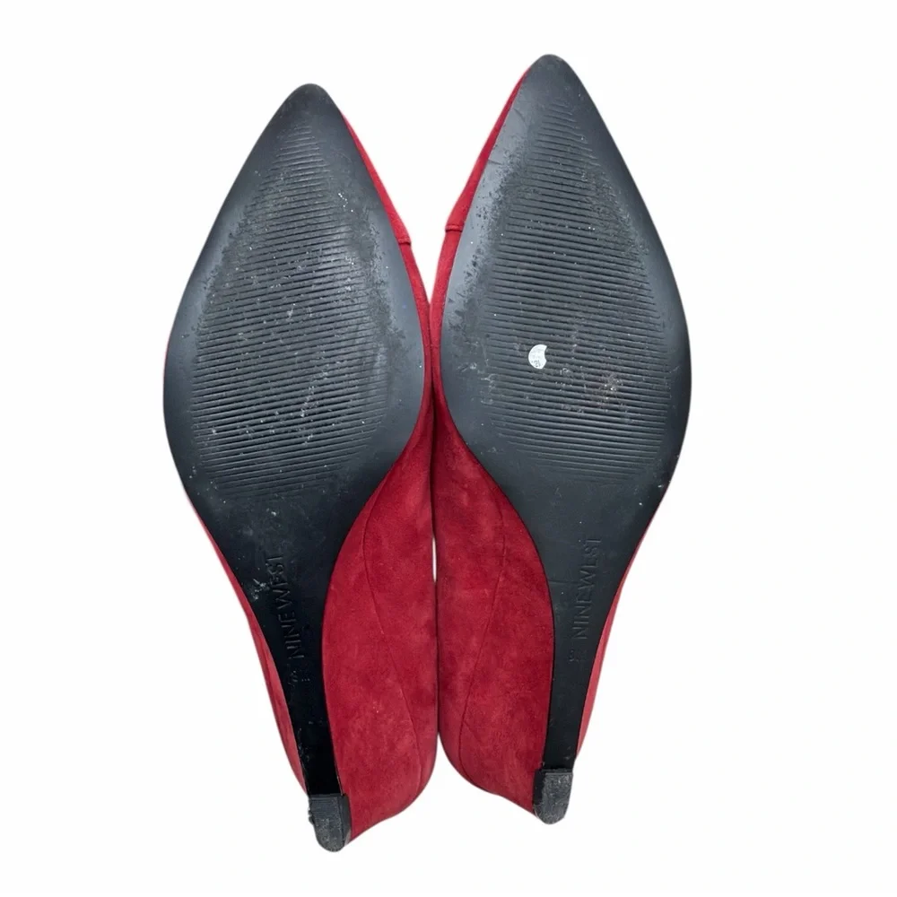 Nine West Edwick Red Low Wedge Heels